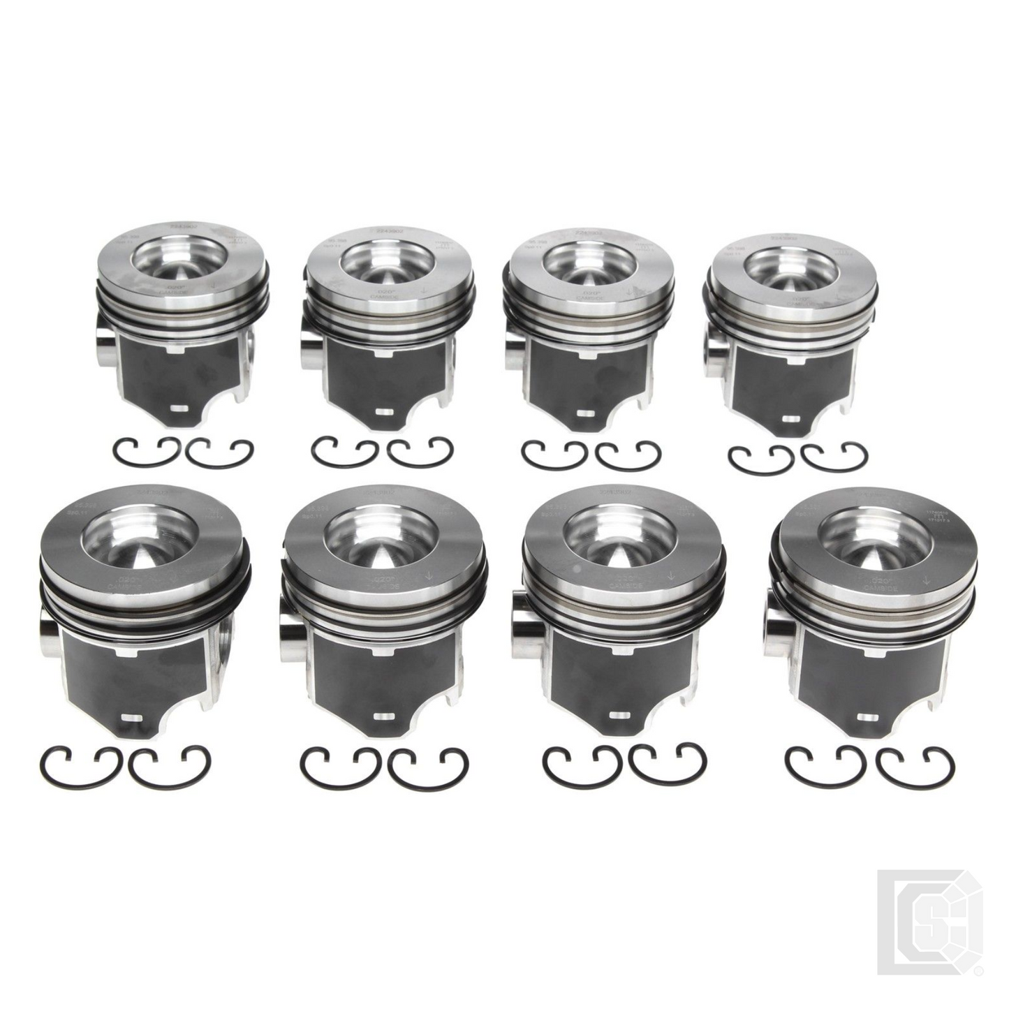 Mahle - Ford 6.0L Power Stroke Engine Piston Set (8)- 224-3902WR.020