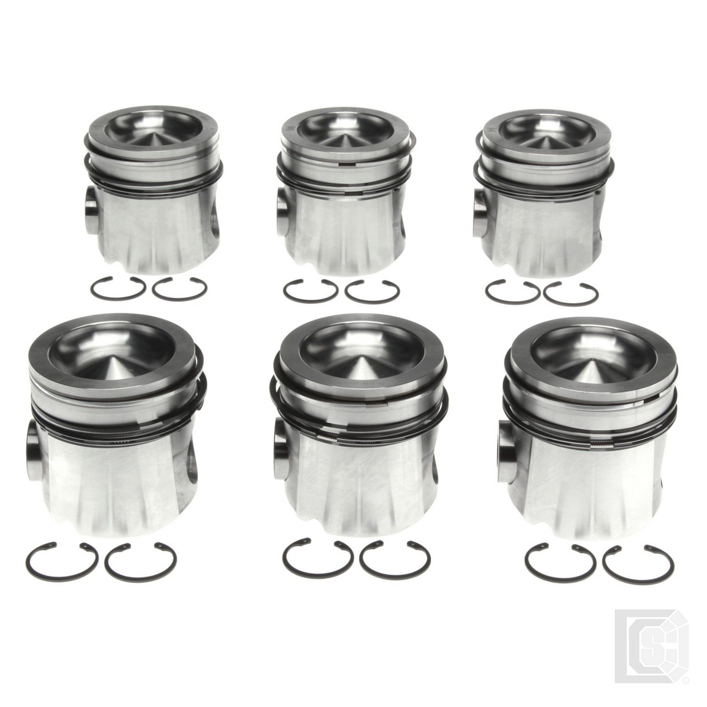 Mahle - 5.9L Cummins Engine Piston Set (6) – 224-3673WR.040 (0.040” Oversize)