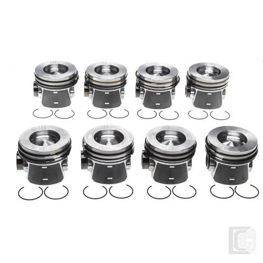 Mahle - Ford 6.0L Power Stroke Engine Piston Set (8) - 224-3891WR