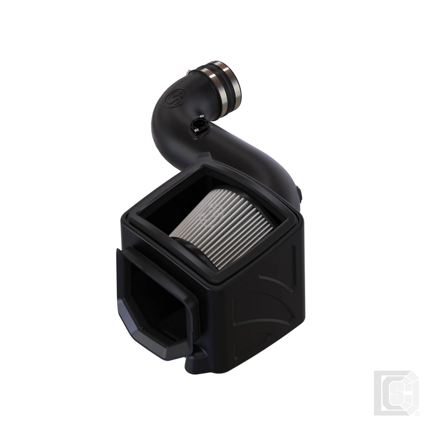 SB - Cold Air Intake For 06-07 Chevrolet Silverado GMC Sierra V8-6.6L LLY-LBZ Duramax Dry Extendable White - 75-5080D