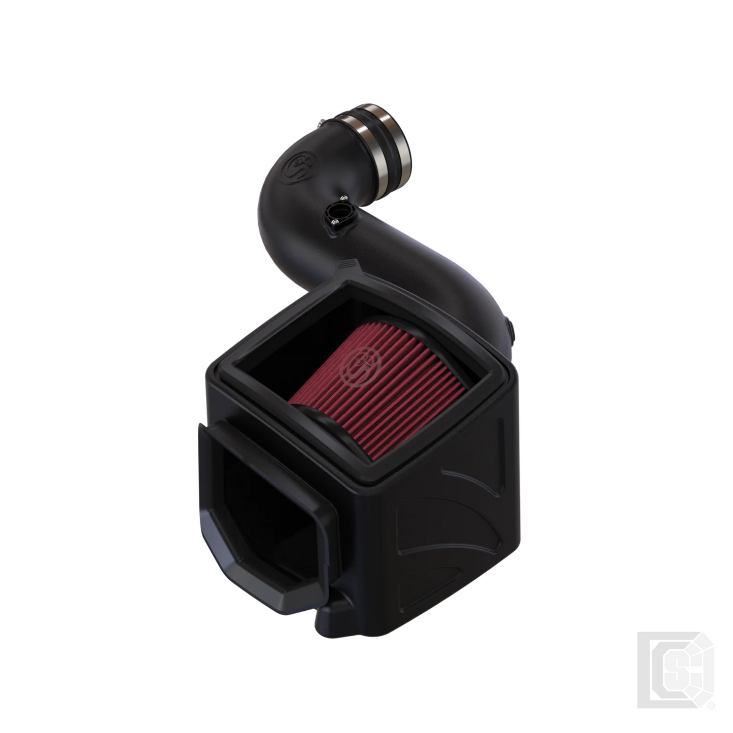 SB - Cold Air Intake For 06-07 Chevrolet Silverado GMC Sierra V8-6.6L LLY-LBZ Duramax Cotton Cleanable Red - 75-5080