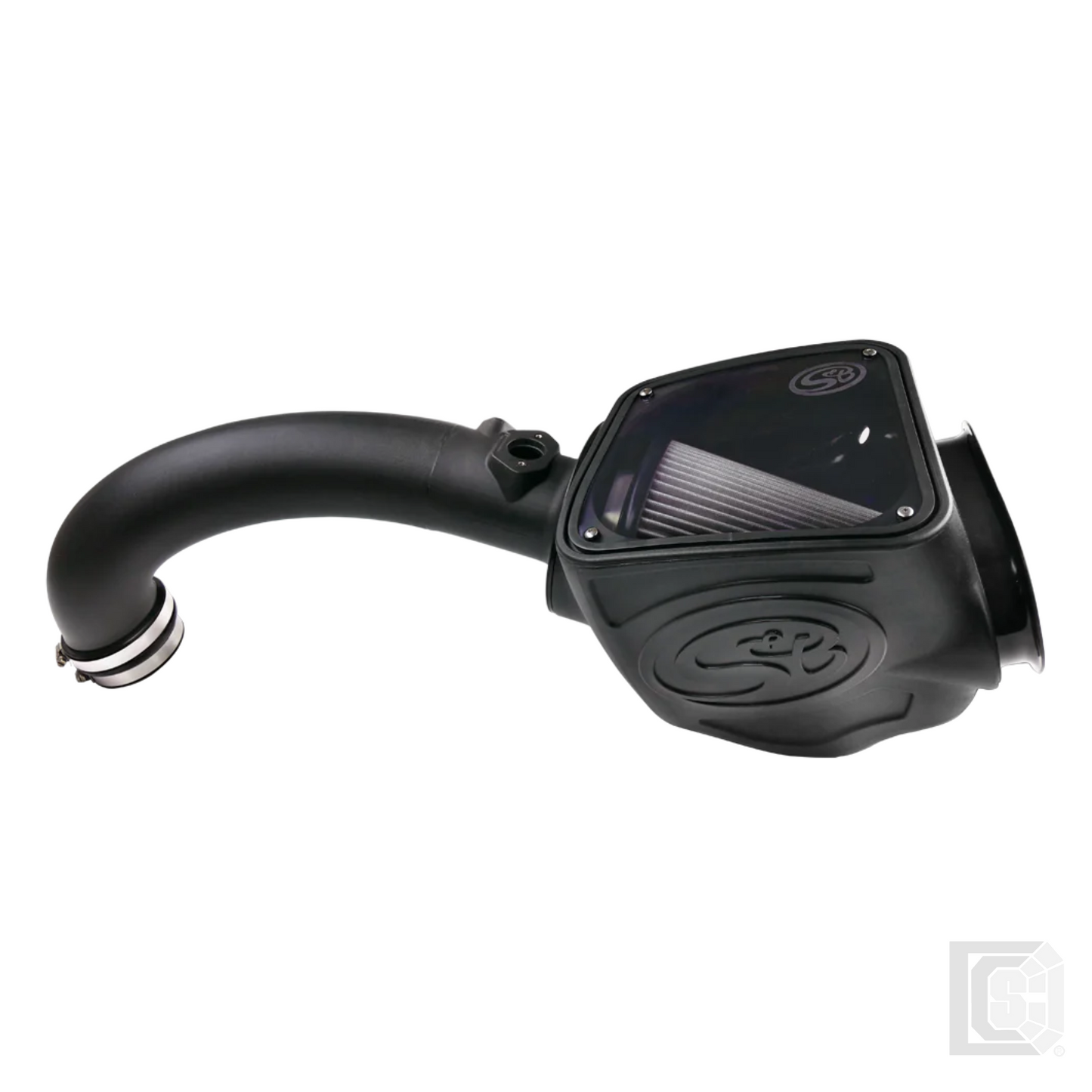 SB - Cold Air Intake For 16-18 Nissan Titan, V8-5.0L Cummins Dry Dry Extendable White - 75-5082D
