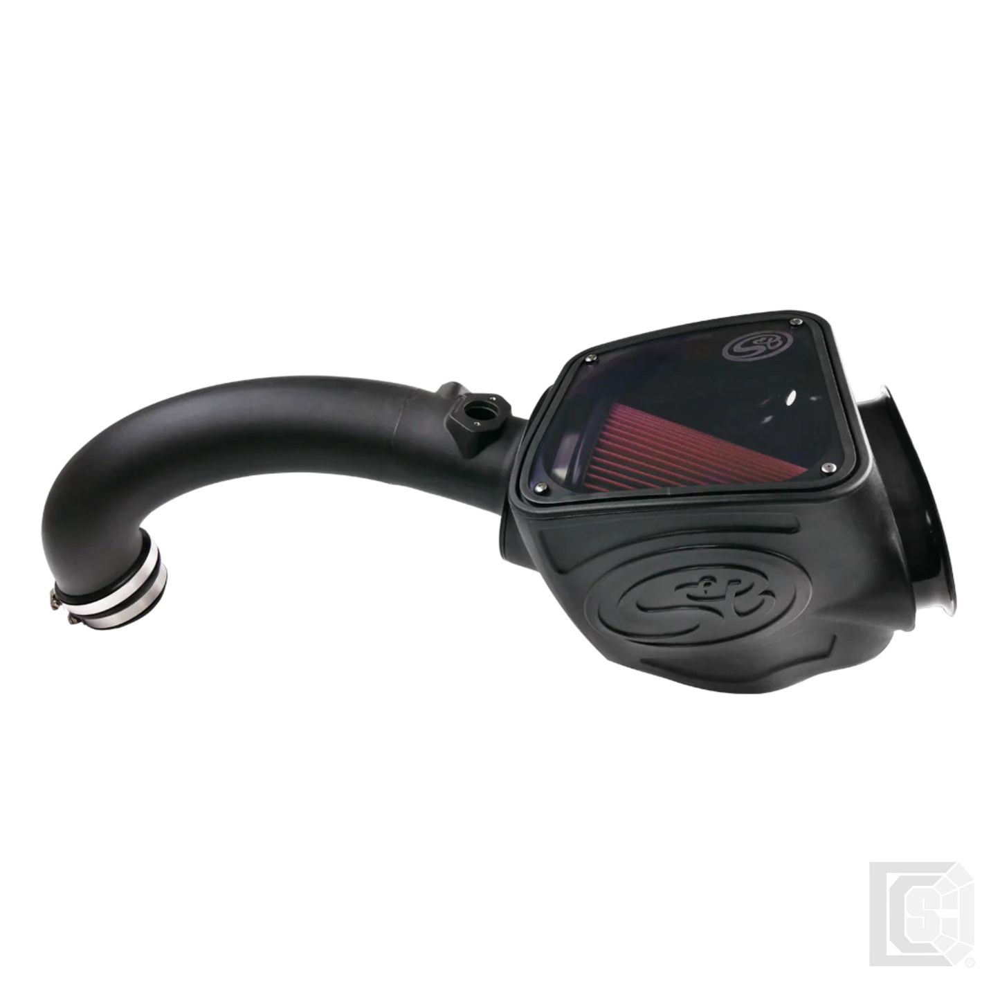SB - Cold Air Intake For 16-18 Nissan Titan, V8-5.0L Cummins Oiled Cotton Cleanable Red - 75-5082