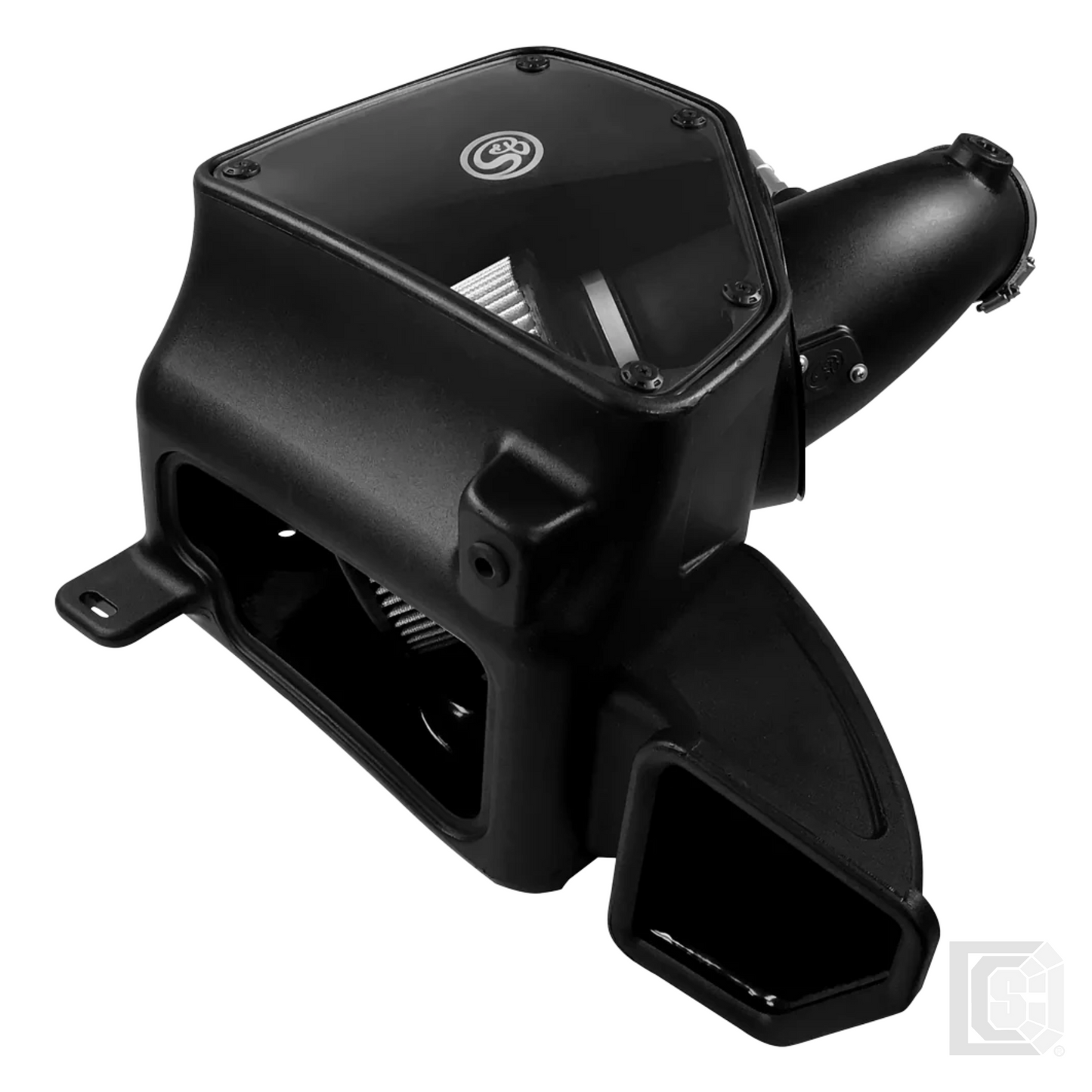 SB - Cold Air Intake For 14-18 Dodge Ram 2500/ 3500 Hemi V8-6.4L Dry Extendable White - 75-5087D