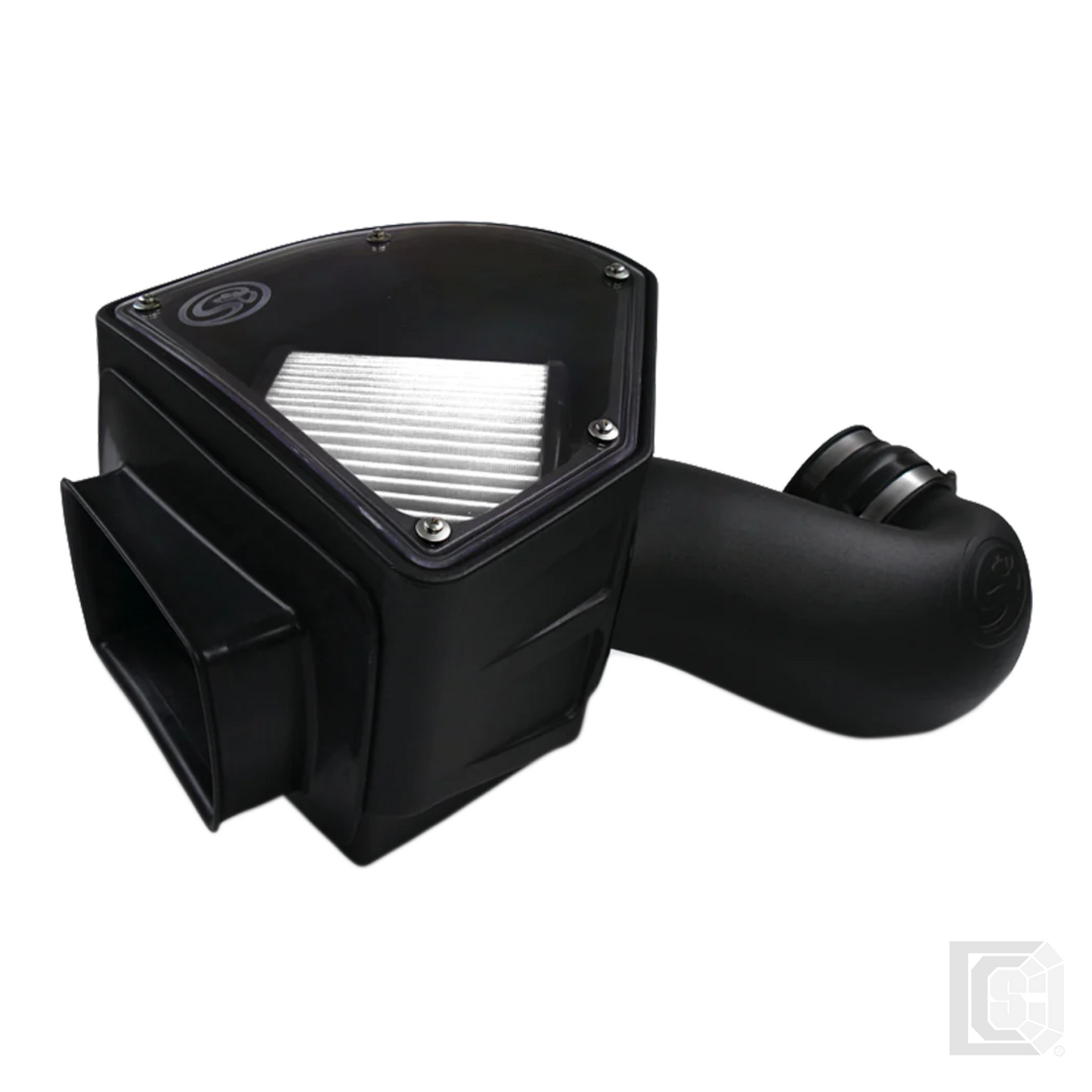 SB - Cold Air Intake For 94-02 Dodge Ram 2500 3500 5.9L Cummins Dry Extendable White - 75-5090D