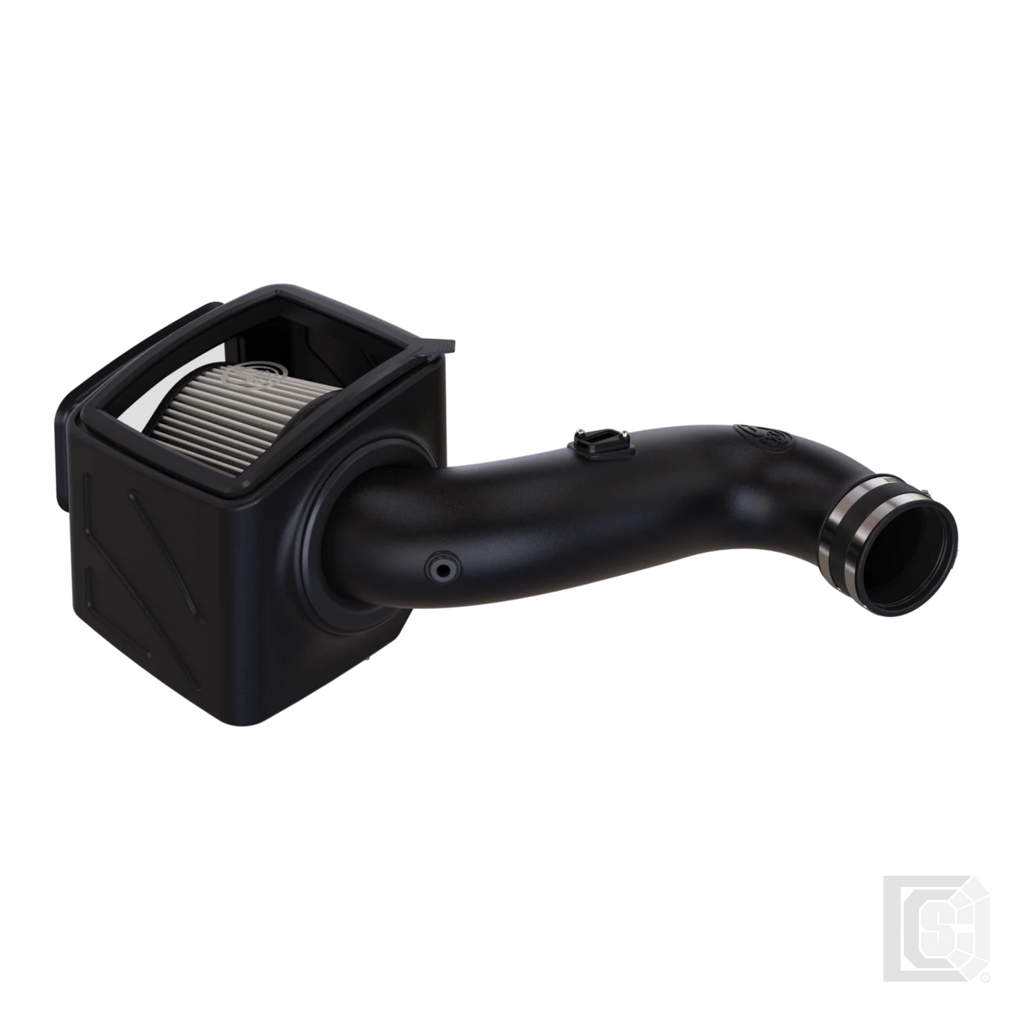 SB - Cold Air Intake For 07-10 Chevrolet Silverado GMC Sierra V8-6.6L LMM Duramax Dry Extendable White - 75-5091D