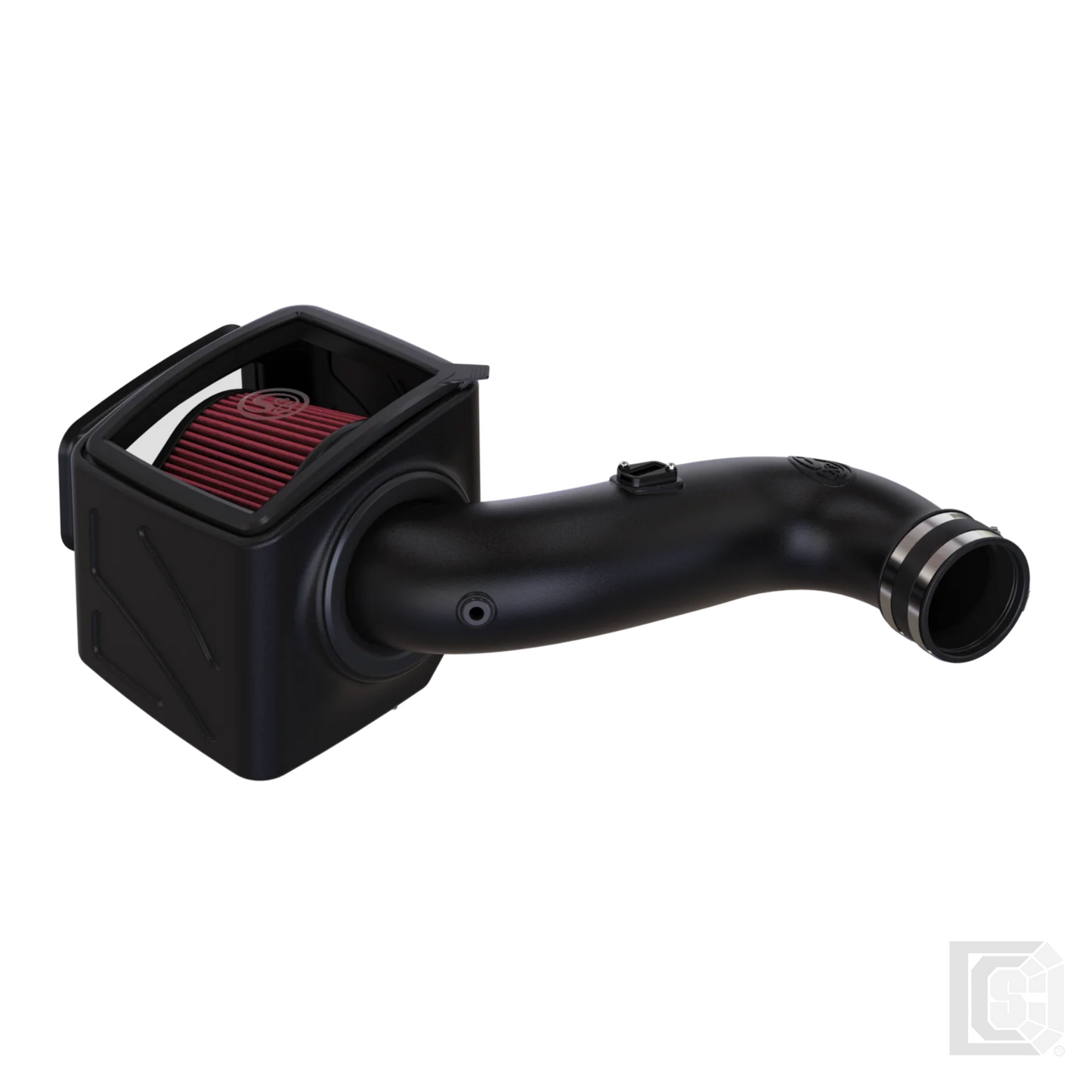 SB - Cold Air Intake For 07-10 Chevrolet Silverado GMC Sierra V8-6.6L LMM Duramax Cotton Cleanable Red - 75-5091