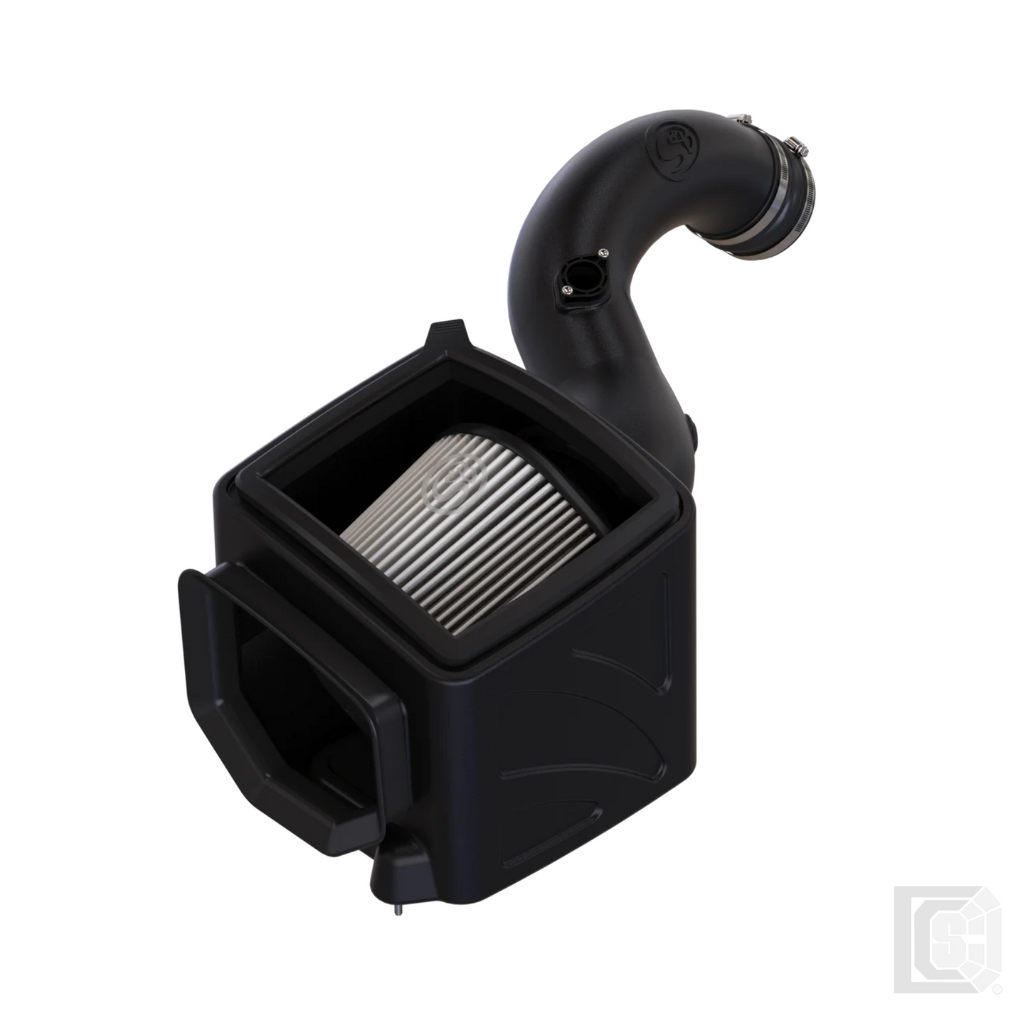 SB - Cold Air Intake For 01-04 Chevrolet Silverado GMC Sierra V8-6.6L LB7 Duramax Dry Extendable White - 75-5101D