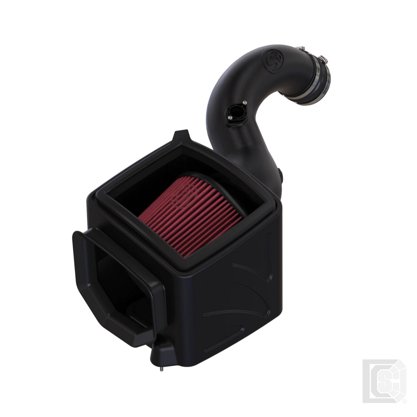 SB - Cold Air Intake For 01-04 Chevrolet Silverado GMC Sierra V8-6.6L LB7 Duramax Cotton Cleanable Red - 75-5101