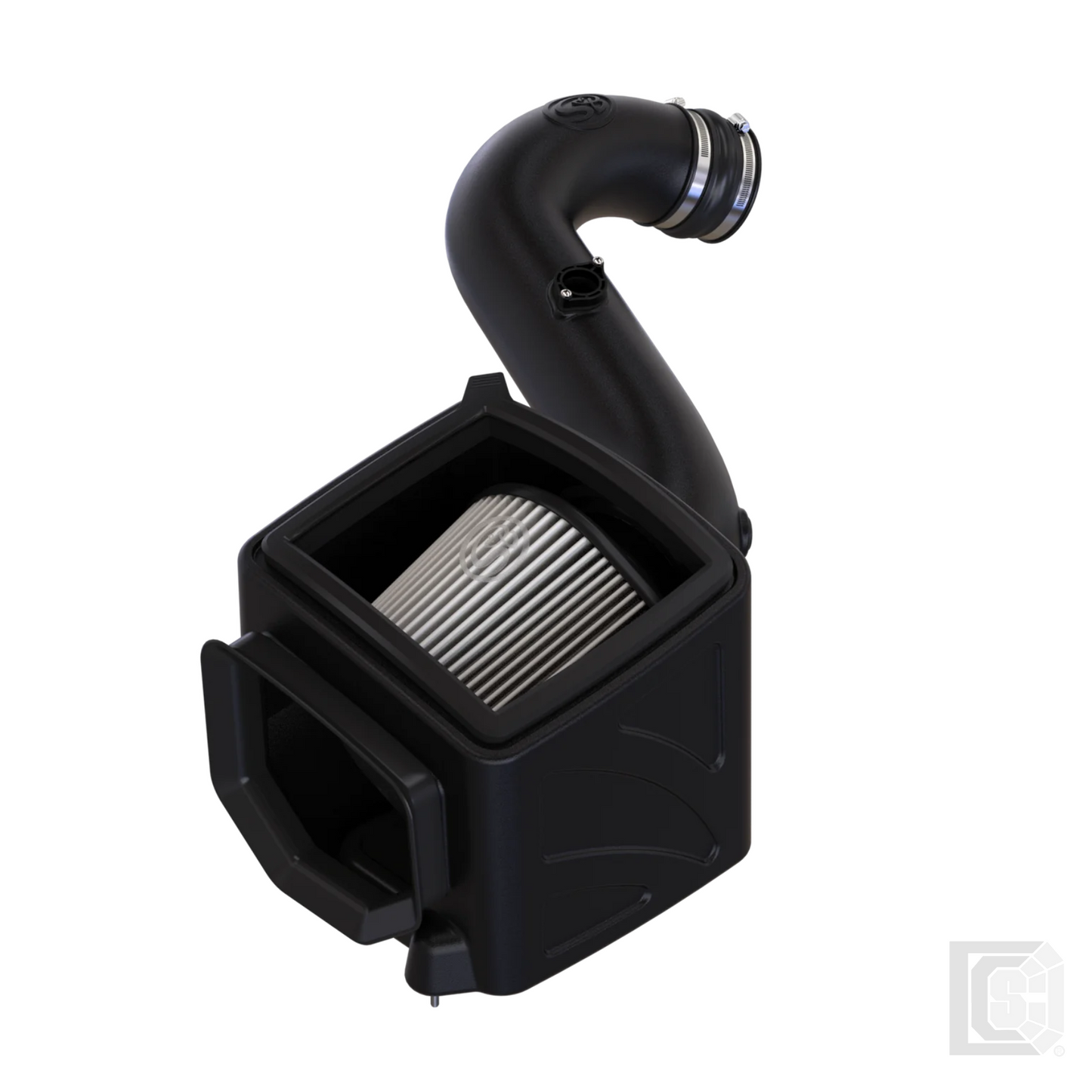 SB - Cold Air Intake For 04-05 Chevrolet Silverado GMC Sierra V8-6.6L LLY Duramax Dry Extendable White - 75-5102D