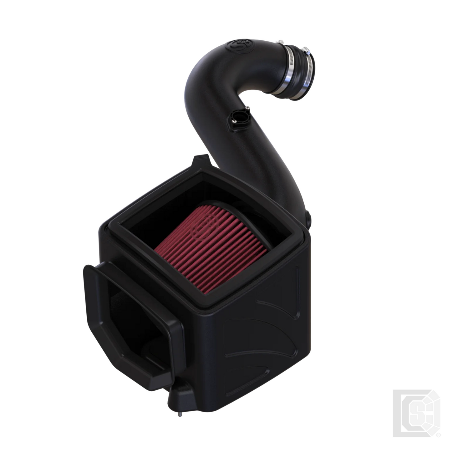 SB - Cold Air Intake For 04-05 Chevrolet Silverado GMC Sierra V8-6.6L LLY Duramax Cotton Cleanable Red - 75-5102