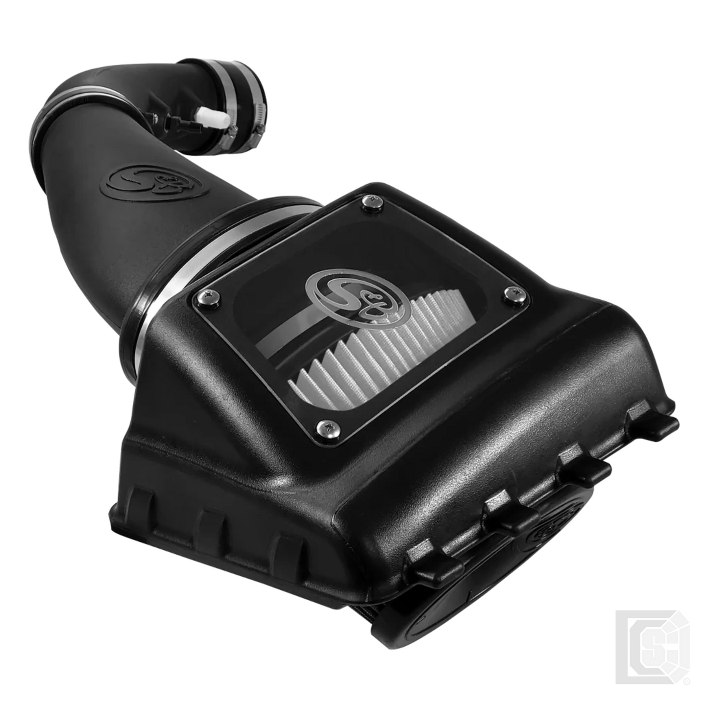 SB - Cold Air Intake For 11-16 Ford F250, F350 V8-6.2L Dry Dry Extendable White - 75-5108D