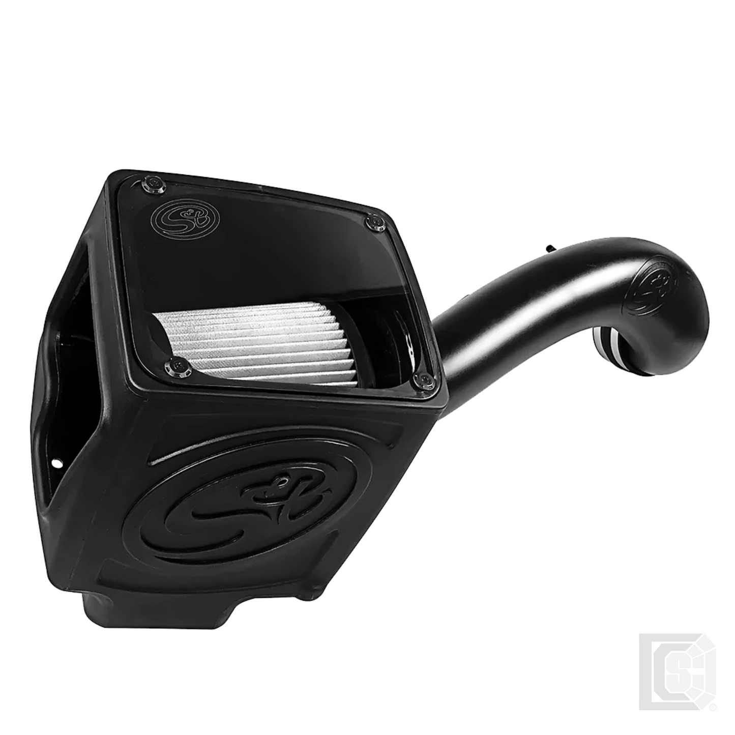 SB - Cold Air Intake For 16-19 Silverado/Sierra 2500, 3500 6.0L Dry Extendable White - 75-5110D