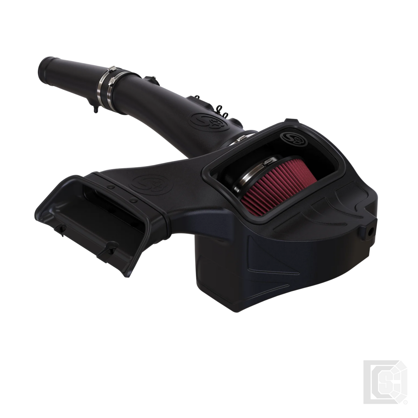 SB - Cold Air Intake For 18-19 Ford F150 3.0L Powerstroke Diesel Cotton Cleanable Red  - 75-5126
