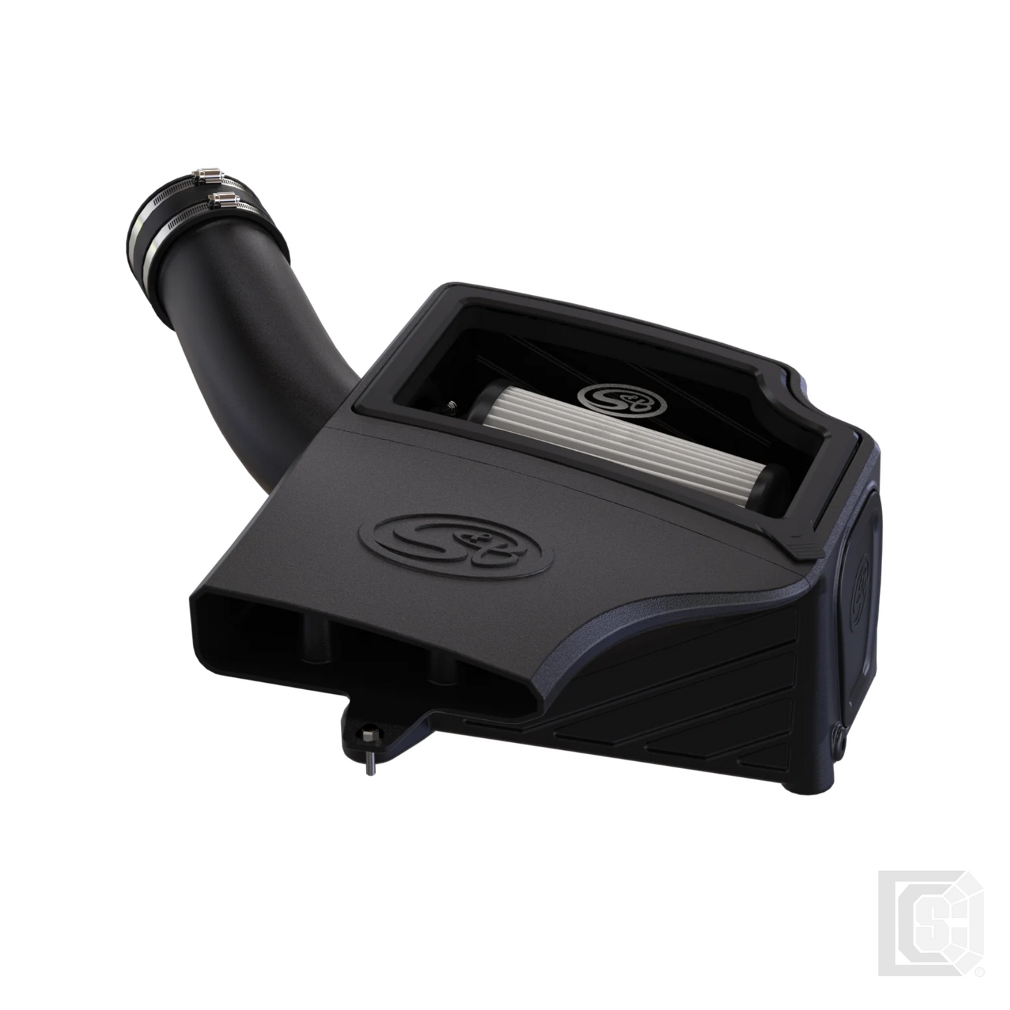 SB - Cold Air Intake For 94-97 Ford F250 F350 V8-7.3L Powerstroke Dry Extendable White - 75-5131-1D