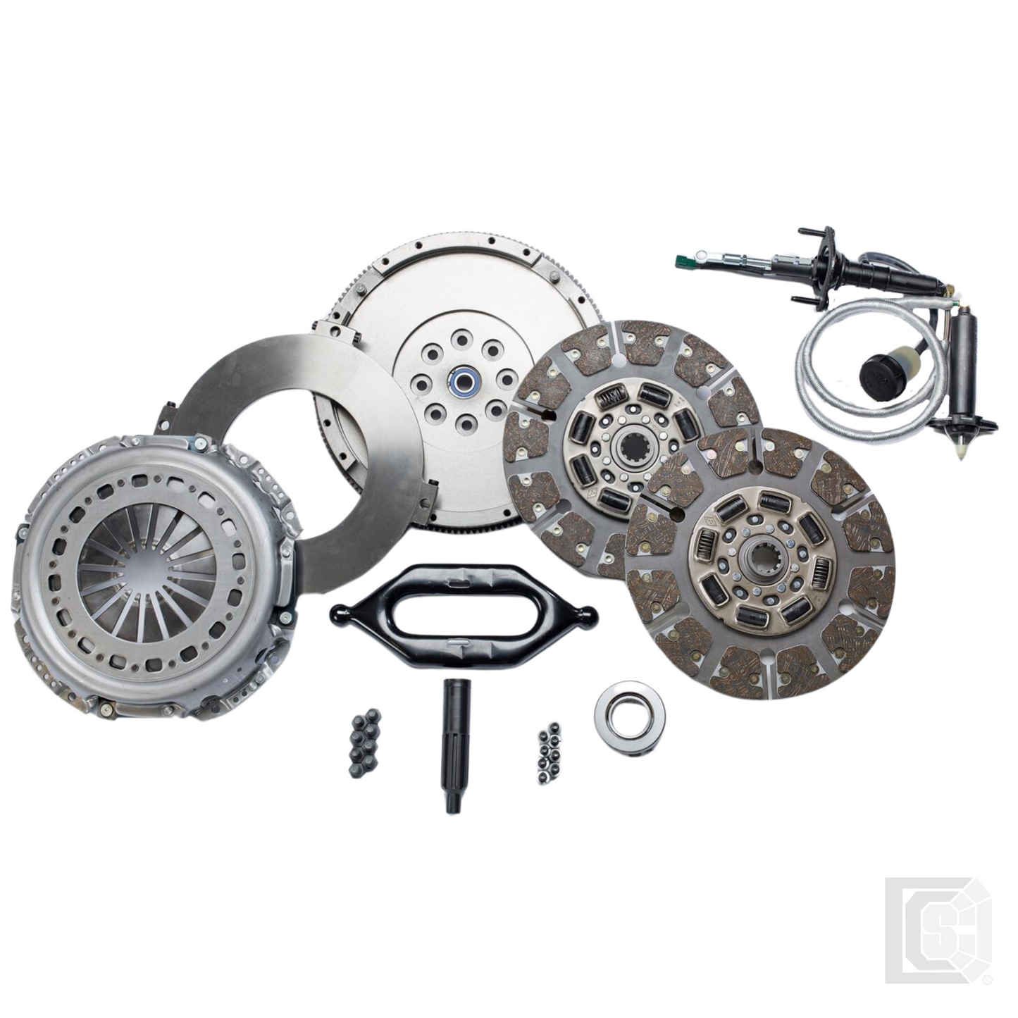 South Bend Clutch - 2005.5-2018 Dodge Ram 5.9L / 6.7L Cummins G56 HD Full Organic Street Dual Disc Clutch Kit - SDD3250-GK-ORG