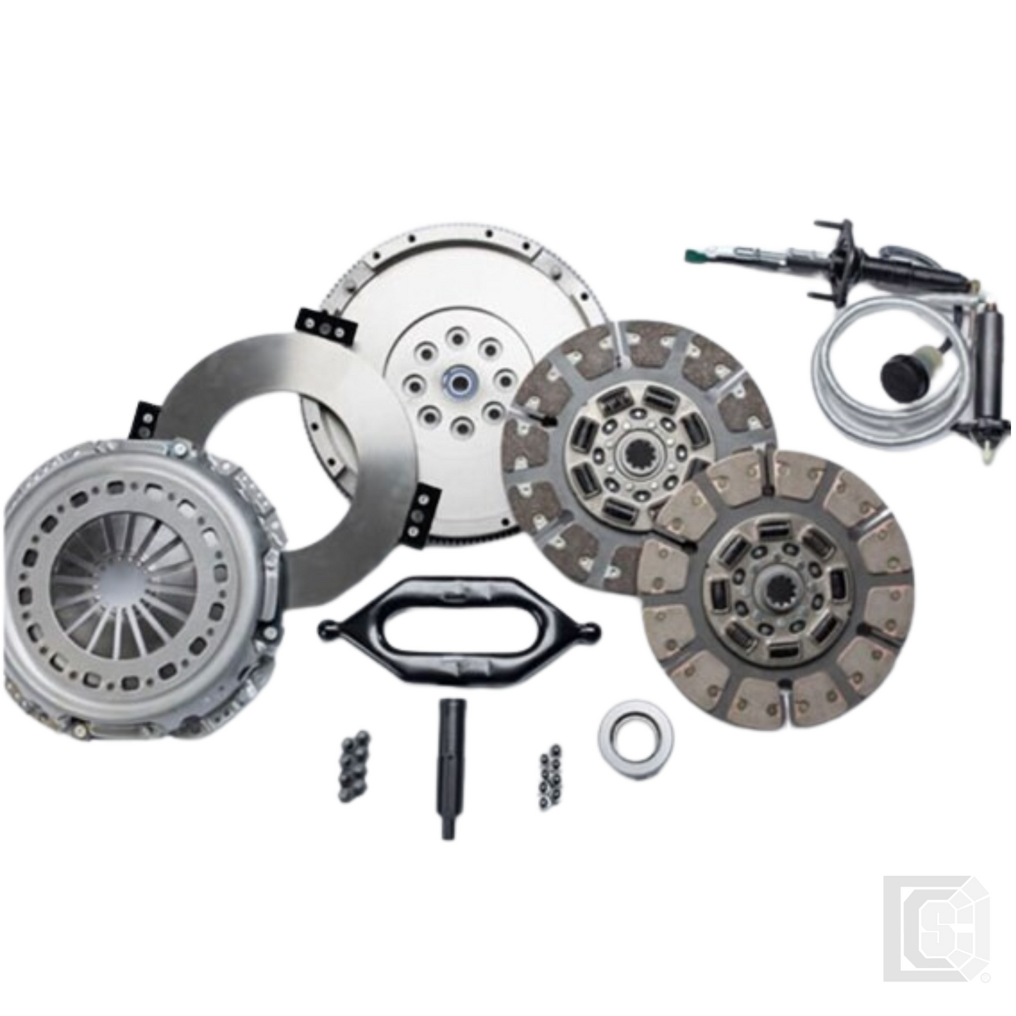 South Bend Clutch - 2005.5-2018 Dodge Ram 5.9L / 6.7L Cummins G56 HD Half Organic Half Ceramic Street Dual Disc Clutch Kit - SDD3250-GK