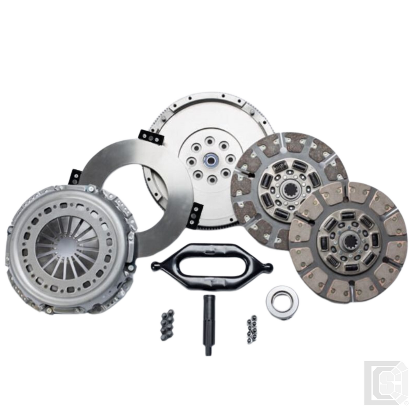 South Bend Clutch - 2005.5-2018 Dodge Ram 5.9L / 6.7L Cummins G56 HD Half Organic Half Ceramic Street Dual Disc Clutch Kit - SDD3250-G