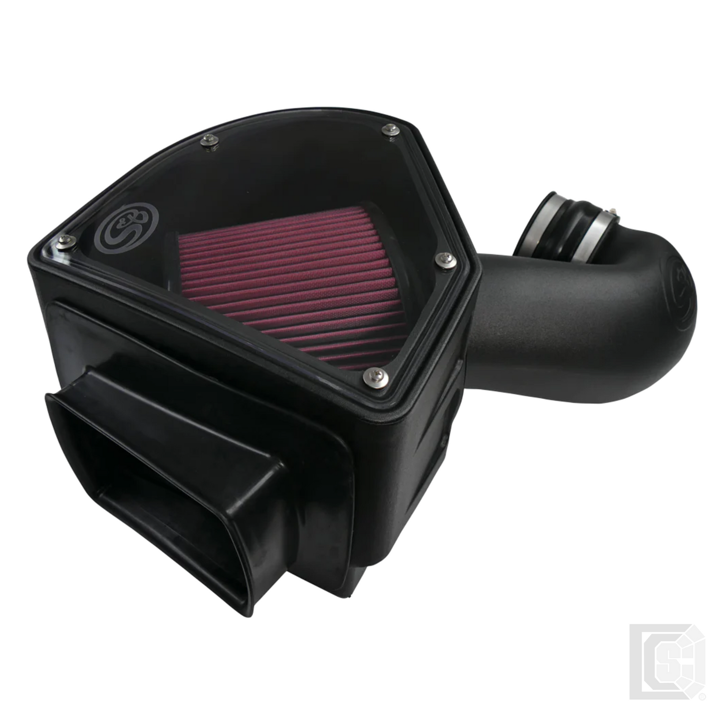 SB - Cold Air Intake For 94-02 Dodge Ram 2500 3500 5.9L Cummins Cotton Cleanable Red  - 75-5090