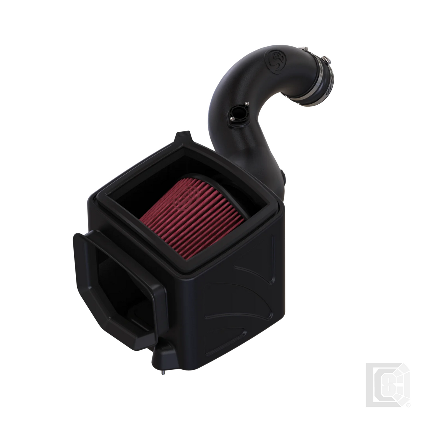 SB - Cold Air Intake For 01-04 Chevrolet Silverado GMC Sierra V8-6.6L LB7 Duramax Cotton Cleanable Red  - 75-5101