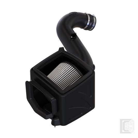 SB - Cold Air Intake For 04-05 Chevrolet Silverado GMC Sierra V8-6.6L LLY Duramax Dry Extendable White  - 75-5102D