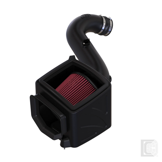 SB - Cold Air Intake For 04-05 Chevrolet Silverado GMC Sierra V8-6.6L LLY Duramax Cotton Cleanable Red  - 75-5102