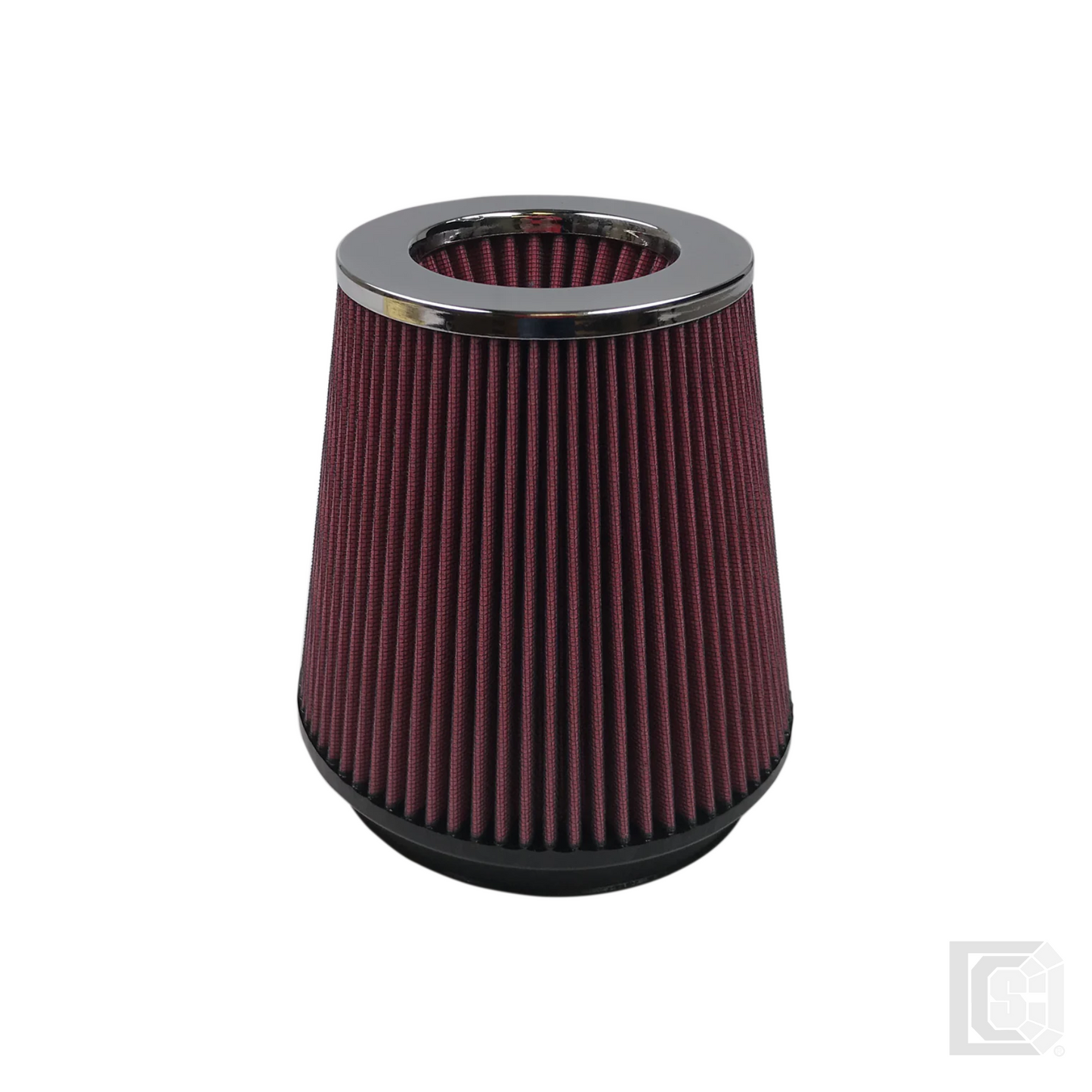 SB - Air Filter For Intake Kits 75-2557 Oiled Cotton Cleanable 6 Inch Red   - KF-1016