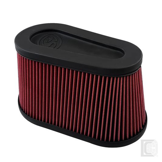 SB - Air Filter For Intake Kits 75-5136 / 75-5136D Oiled Cotton Cleanable Red - KF-1076